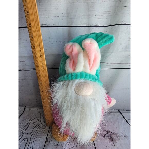 Kaisiyang Bunny Gnome, Tie Dye, Mint Green Hat Easter, Plush, Stuffed Animal 10” - Picture 7 of 7